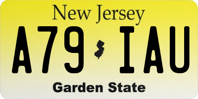 NJ license plate A79IAU