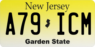 NJ license plate A79ICM
