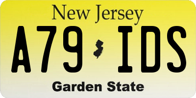 NJ license plate A79IDS