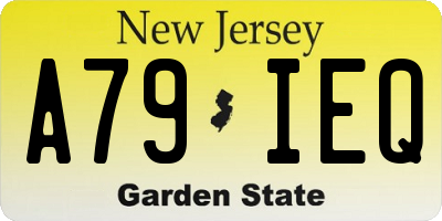 NJ license plate A79IEQ