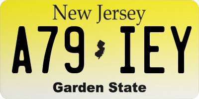 NJ license plate A79IEY