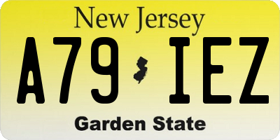 NJ license plate A79IEZ