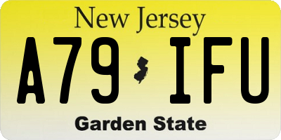 NJ license plate A79IFU