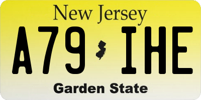 NJ license plate A79IHE