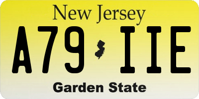 NJ license plate A79IIE