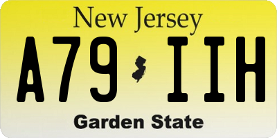 NJ license plate A79IIH