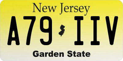 NJ license plate A79IIV
