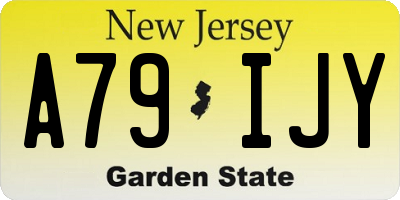 NJ license plate A79IJY