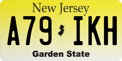 NJ license plate A79IKH