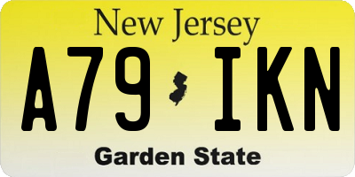 NJ license plate A79IKN