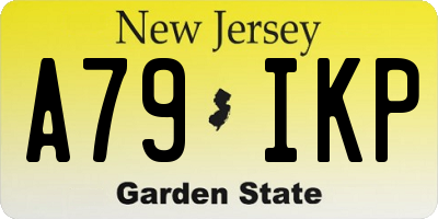 NJ license plate A79IKP