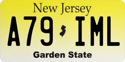 NJ license plate A79IML