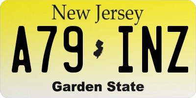 NJ license plate A79INZ