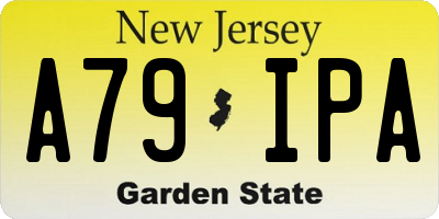 NJ license plate A79IPA