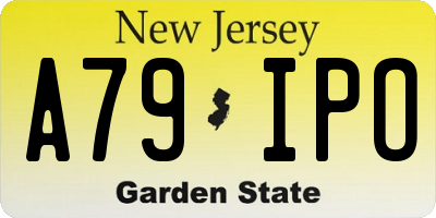 NJ license plate A79IPO