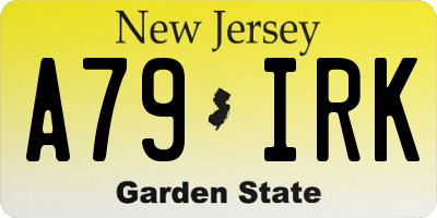NJ license plate A79IRK