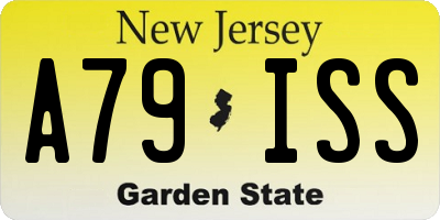 NJ license plate A79ISS