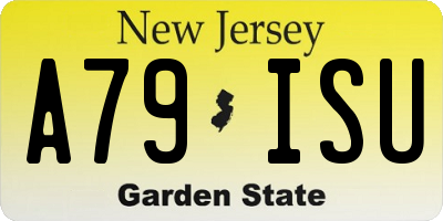 NJ license plate A79ISU