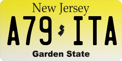 NJ license plate A79ITA