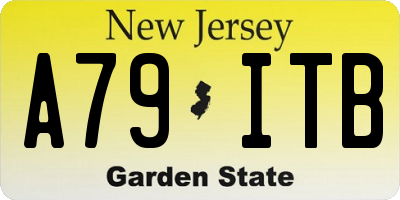 NJ license plate A79ITB