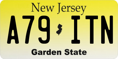 NJ license plate A79ITN