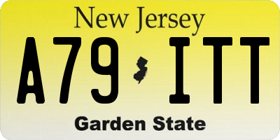 NJ license plate A79ITT