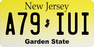 NJ license plate A79IUI