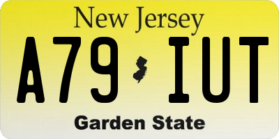 NJ license plate A79IUT