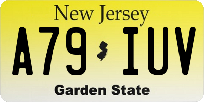 NJ license plate A79IUV