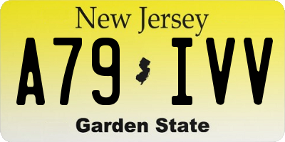 NJ license plate A79IVV