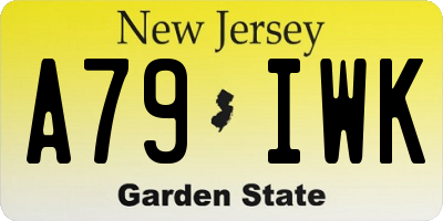 NJ license plate A79IWK