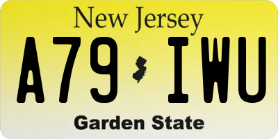 NJ license plate A79IWU