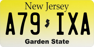 NJ license plate A79IXA