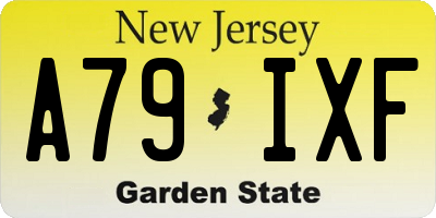 NJ license plate A79IXF
