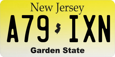 NJ license plate A79IXN