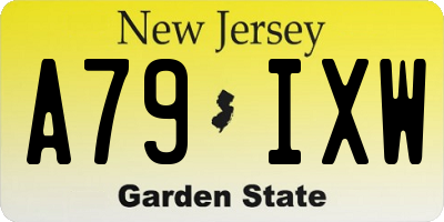 NJ license plate A79IXW