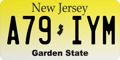 NJ license plate A79IYM