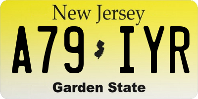 NJ license plate A79IYR