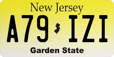 NJ license plate A79IZI