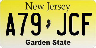 NJ license plate A79JCF