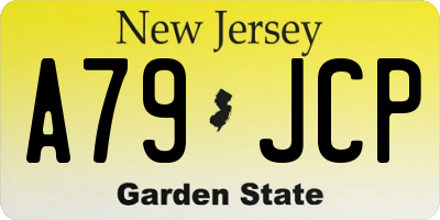 NJ license plate A79JCP