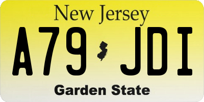 NJ license plate A79JDI