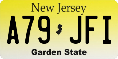 NJ license plate A79JFI
