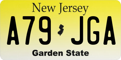 NJ license plate A79JGA