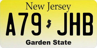 NJ license plate A79JHB