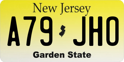NJ license plate A79JHO