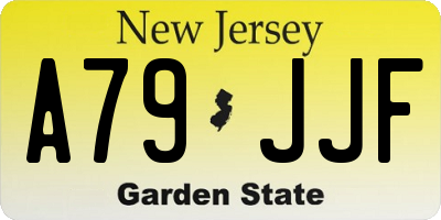NJ license plate A79JJF
