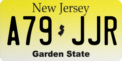 NJ license plate A79JJR