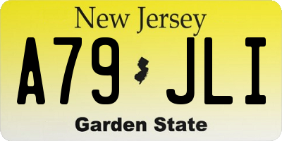 NJ license plate A79JLI