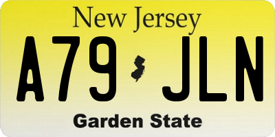 NJ license plate A79JLN